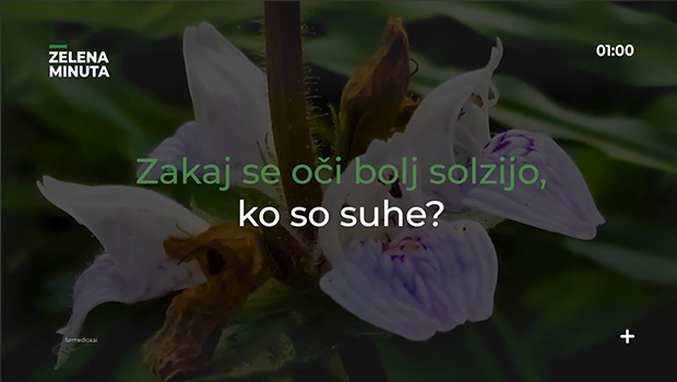 Kako imam lahko suhe oči, čeprav se mi solzijo?